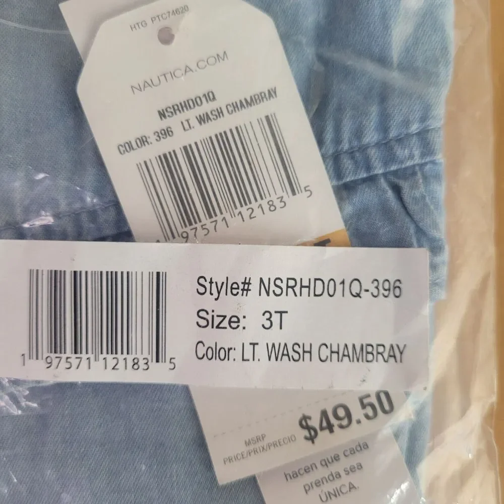 Nautica Toddler Girls' Bomber Jacket Siz‎ 3T Light Blue